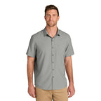NEW Capella Port Authority® Short Sleeve UV Dockside Shirt - Gusty Grey