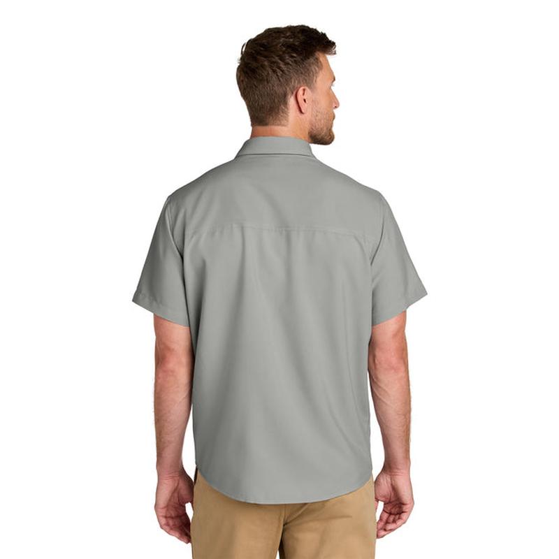 NEW Capella Port Authority® Short Sleeve UV Dockside Shirt - Gusty Grey
