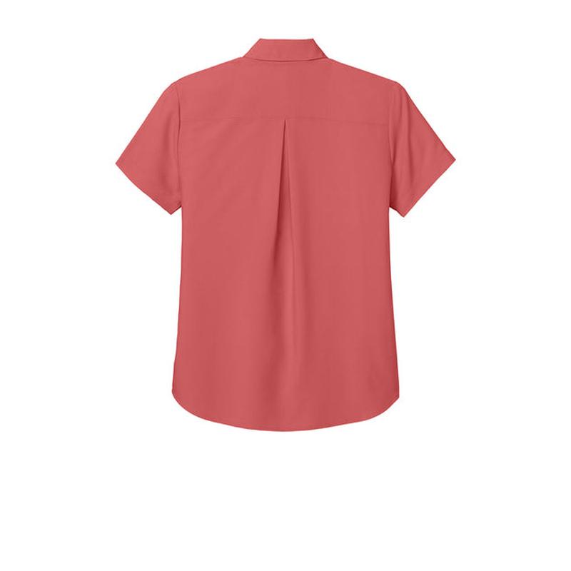 NEW Capella Port Authority® Women’s Short Sleeve UV Dockside Shirt - Coral Reef