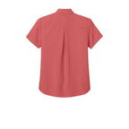 NEW Capella Port Authority® Women’s Short Sleeve UV Dockside Shirt - Coral Reef