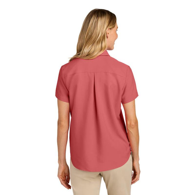 NEW Capella Port Authority® Women’s Short Sleeve UV Dockside Shirt - Coral Reef