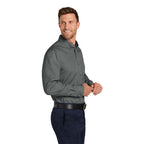 NEW CAPELLA Port Authority® Long Sleeve Nailhead Easy Care Shirt - Deep Black