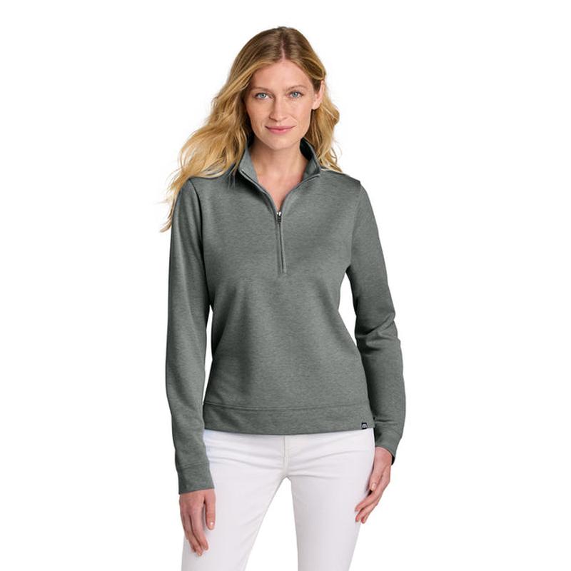 NEW Capella TravisMathew Women’s Coveside 1/2-Zip - Dark Grey Heather