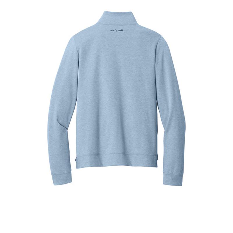 NEW Capella TravisMathew Women’s Coveside 1/2-Zip - Light Blue Heather