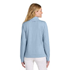 NEW Capella TravisMathew Women’s Coveside 1/2-Zip - Light Blue Heather