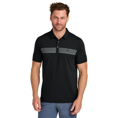 NEW CAPELLA TravisMathew Glenview Stripe Polo - Black