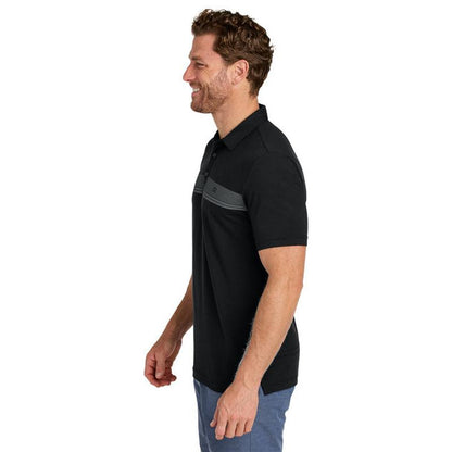 NEW CAPELLA TravisMathew Glenview Stripe Polo - Black