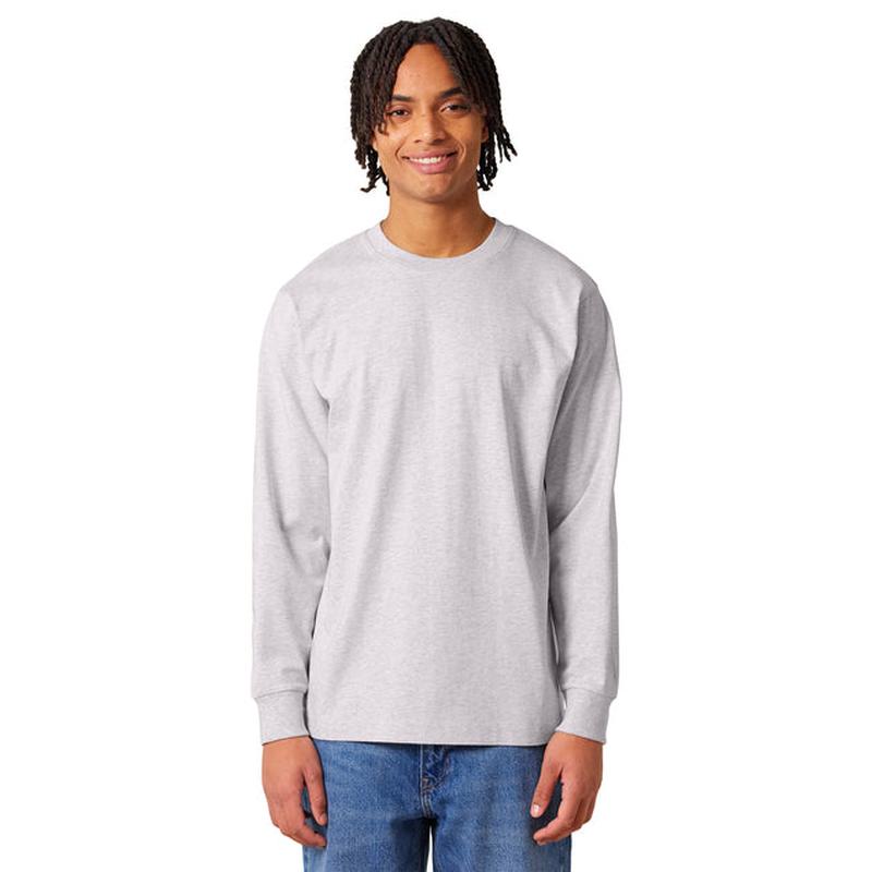 NEW CAPELLA Stanley/Stella Unisex Freestyler Heavyweight Long Sleeve Tee - Cool Heather Grey