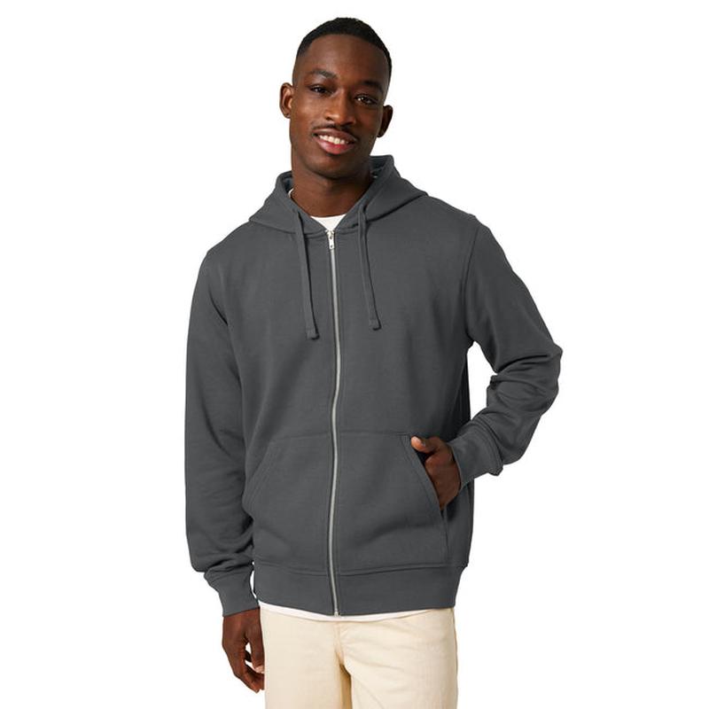 NEW Capella Stanley/Stella Unisex Mixer Full-Zip Hooded Sweatshirt - Anthracite