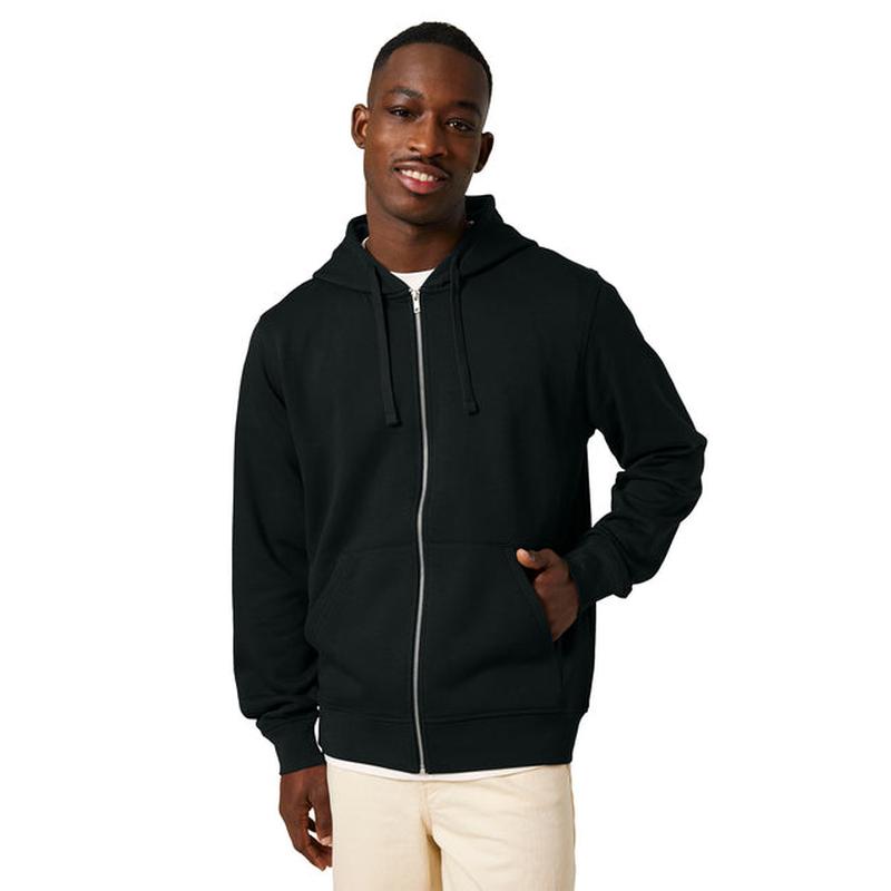 NEW Capella Stanley/Stella Unisex Mixer Full-Zip Hooded Sweatshirt - Black