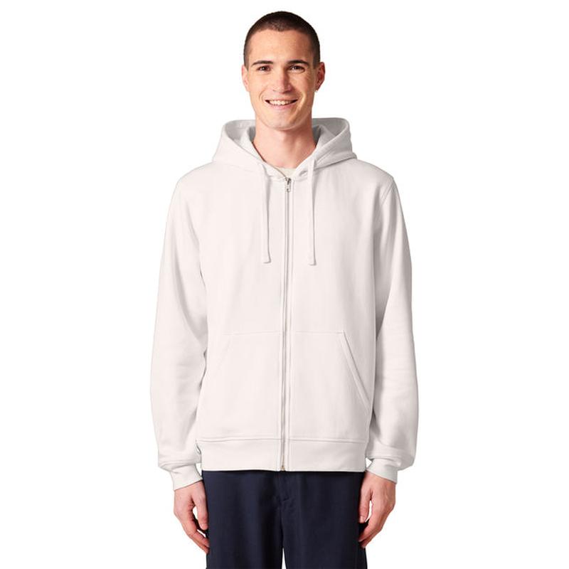 NEW Capella Stanley/Stella Unisex Mixer Full-Zip Hooded Sweatshirt - Vintage White