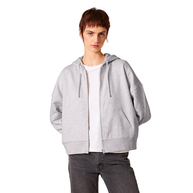 NEW CAPELLA Stanley/Stella Women’s Stella Ida Full-Zip Hooded Sweatshirt - Cool Heather Grey