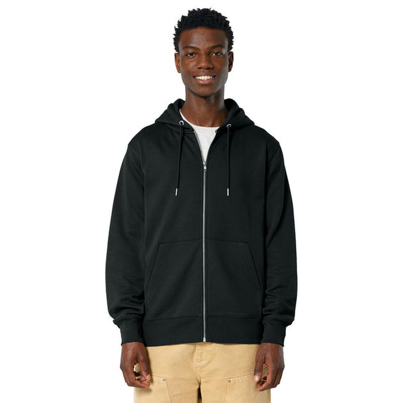 NEW CAPELLA Stanley/Stella Unisex Cultivator 2.0 Full-Zip Hooded Sweatshirt - Black