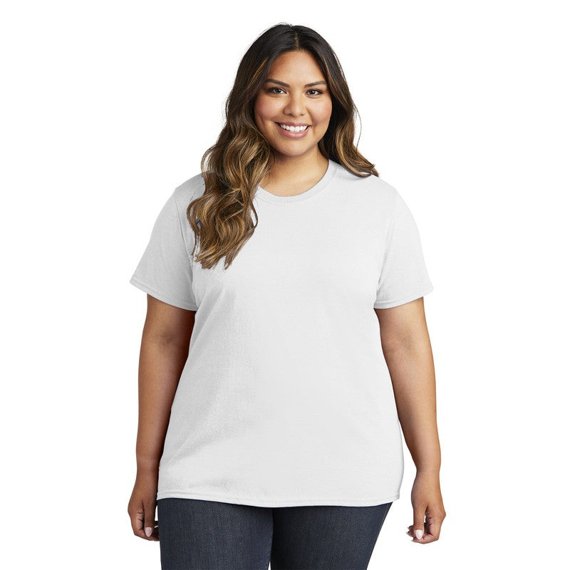 NEW CAPELLA Port & Company® Ladies Core Cotton Tee - White