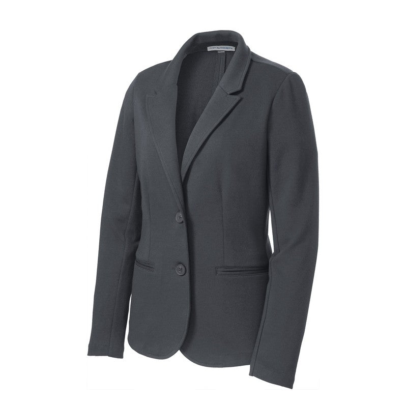 NEW CAPELLA Port Authority® Ladies Knit Blazer - Battleship Grey