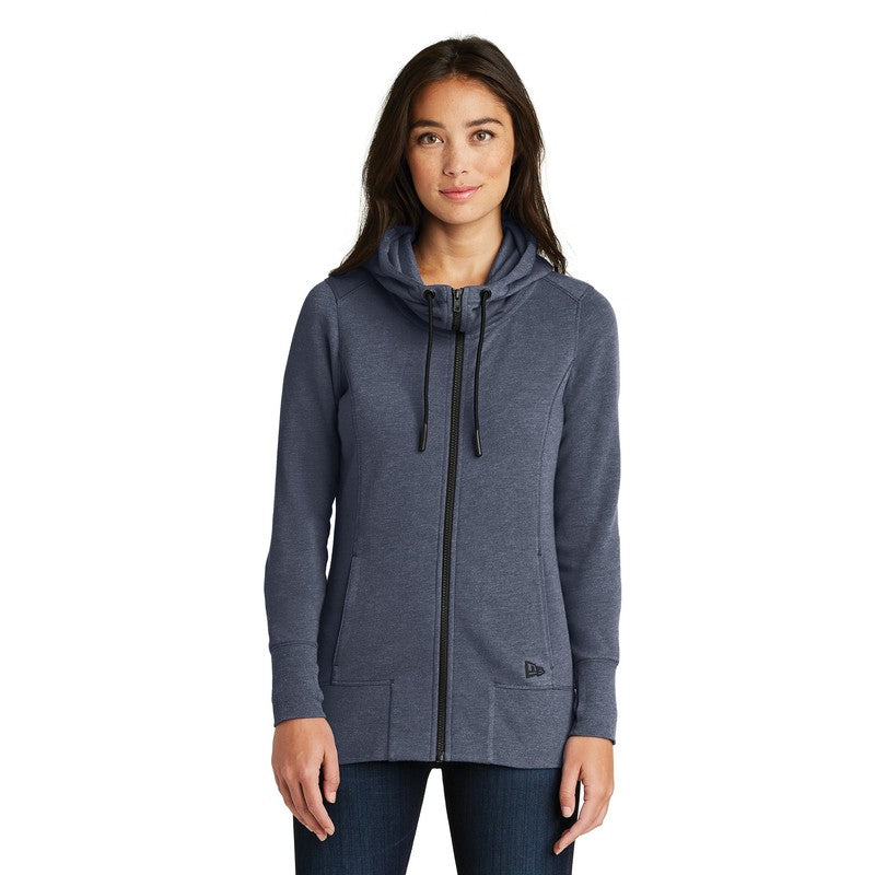 CAPELLA ALUMNI New Era® Ladies Tri-Blend Fleece Full-Zip Hoodie - True Heather Navy