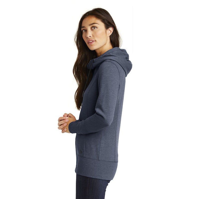 CAPELLA ALUMNI New Era® Ladies Tri-Blend Fleece Full-Zip Hoodie - True Heather Navy