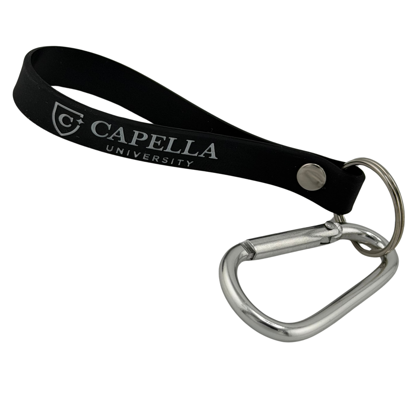CAPELLA Rubber Keychain and Carabiner - Black