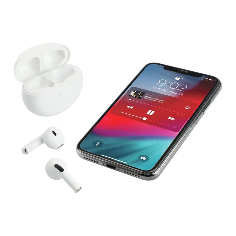 CAPELLA Bawl 2.0 True Wireless Auto Pair Earbuds and Case - White