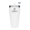 CAPELLA YETI RAMBLER® 26 OZ STACKABLE CUP  WITH STRAW LID - White