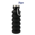 CAPELLA Zigoo Silicone Collapsible Bottle 18oz - BLACK