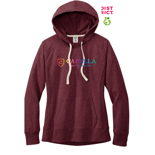 NEW CAPELLA District® Women’s Re-Fleece™ Hoodie - Maroon Heather