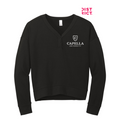 CAPELLA District® Women’s Perfect Tri® Fleece V-Neck Sweatshirt - Black