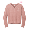 CAPELLA District® Women’s Perfect Tri® Fleece V-Neck Sweatshirt - Blush Frost