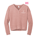 CAPELLA District® Women’s Perfect Tri® Fleece V-Neck Sweatshirt - Blush Frost