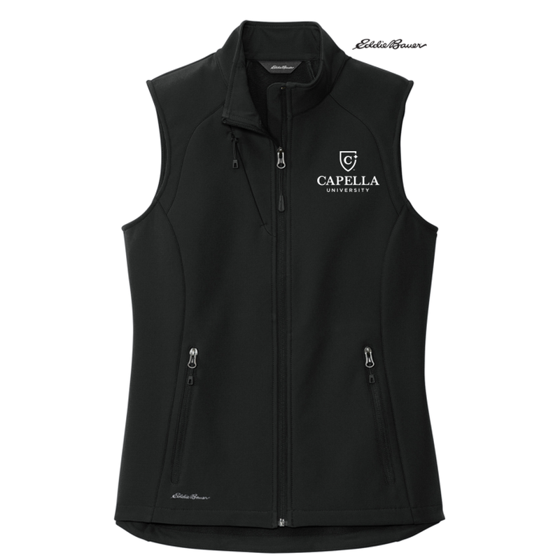 NEW CAPELLA Eddie Bauer® Ladies Stretch Soft Shell Vest - Deep Black