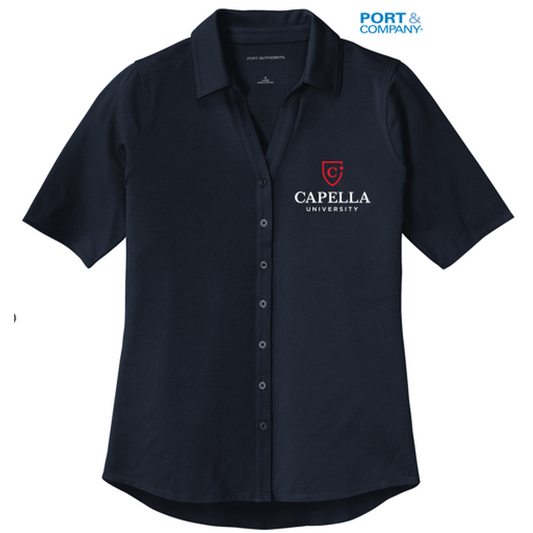 NEW CAPELLA Ladies City Stretch Top - River Blue Navy