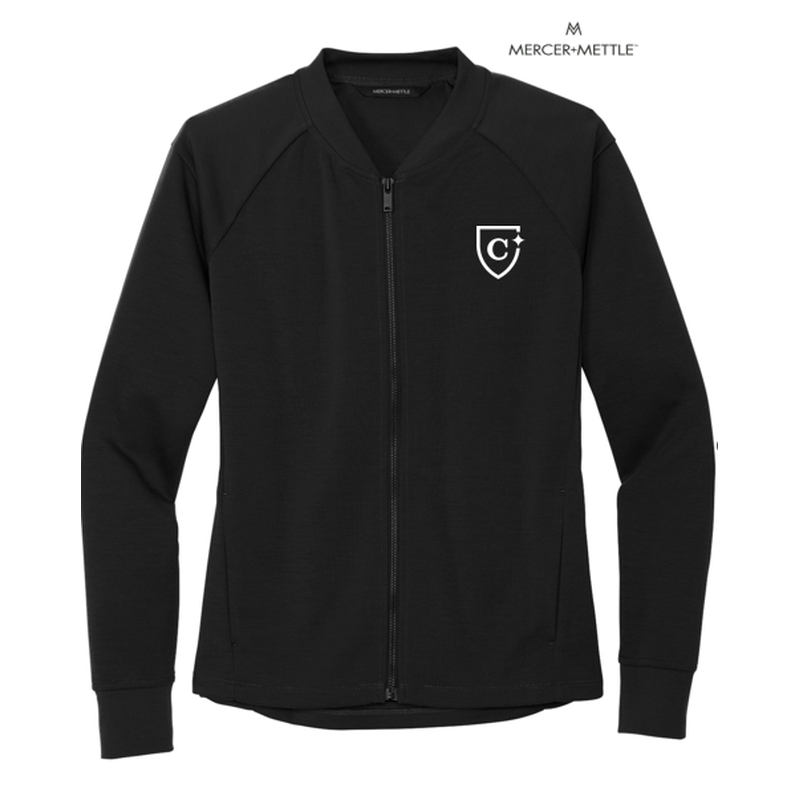 CAPELLA Mercer+Mettle™ Women's Double-Knit Bomber - Deep Black