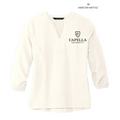 CAPELLA Mercer+Mettle™ Women's Stretch Crepe 3/4-Sleeve Blouse - Ivory Chiffon