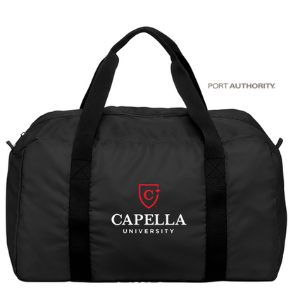 NEW CAPELLA Port Authority® Mini Ripstop Travel Duffel - Black