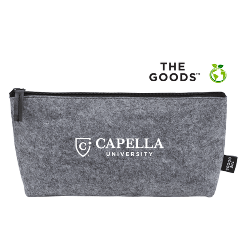 NEW CAPELLA The Goods Recycled Felt Zippered Pouch - GREY