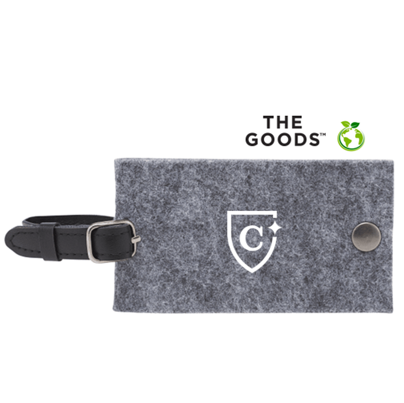 NEW CAPELLA The Goods Recycled Felt Luggage Tag - GREY