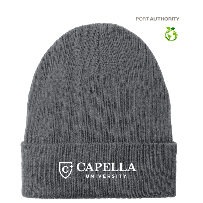 NEW CAPELLA Port Authority® C-FREE® Recycled Beanie - Grey Steel