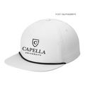 CAPELLA Port Authority® 5-Panel Poly Rope Cap - WHITE/BLACK