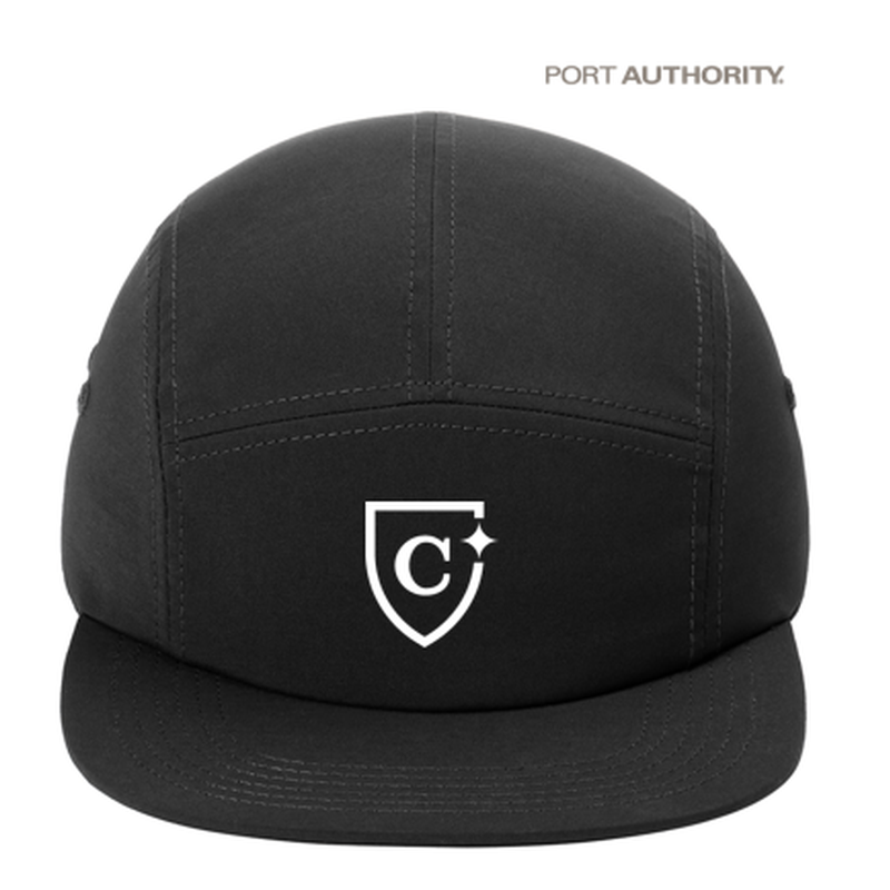 CAPELLA Port Authority® Poly Camper Cap - BLACK