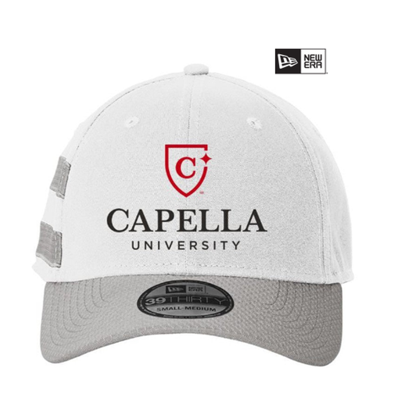 CAPELLA New Era ® Stretch Cotton Striped Cap - White/ Grey