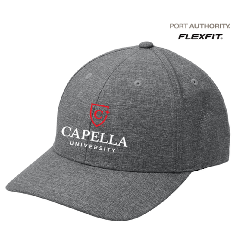 NEW CAPELLA Port Authority ® Flexfit 110 ® Performance Snapback Cap - Heather Grey