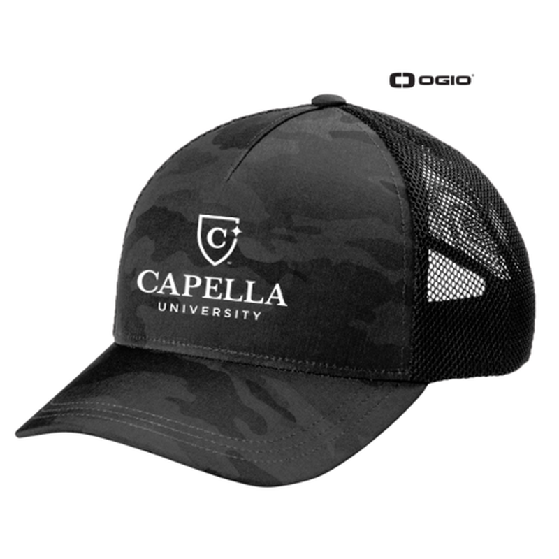 CAPELLA OGIO® Fusion Trucker Cap - Black Camo