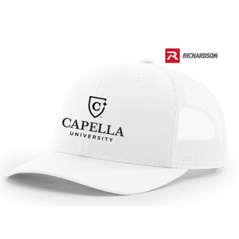 NEW CAPELLA RICHARDSON ORIGINAL TRUCKER CAP - WHITE/WHITE