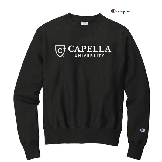 NEW CAPELLA Champion ® Reverse Weave ® Crewneck Sweatshirt-BLACK