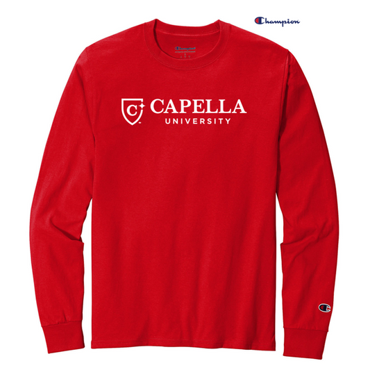 NEW CAPELLA Champion ® Heritage 5.2-Oz. Jersey Long Sleeve Tee - Red