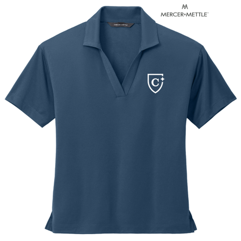 CAPELLA Mercer+Mettle™ Women’s Stretch Jersey Polo   Insignia Blue