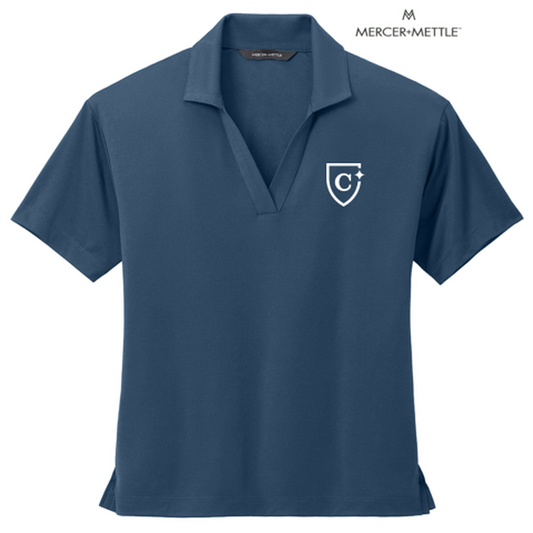 NEW CAPELLA Mercer+Mettle™ Women’s Stretch Jersey Polo   Insignia Blue