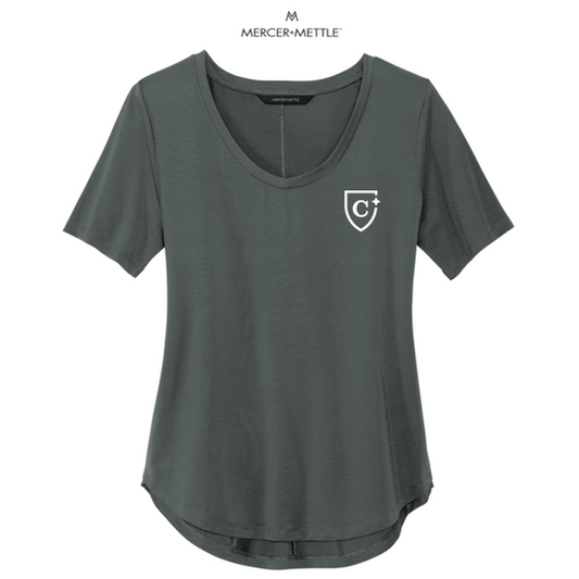 NEW CAPELLA Mercer+Mettle™ Women’s Stretch Jersey Relaxed Scoop - Anchor Grey