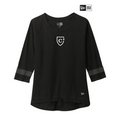 CAPELLA New Era ® Ladies Tri-Blend 3/4-Sleeve Tee - Black Solid/ Graphite