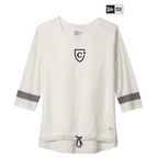 CAPELLA New Era ® Ladies Tri-Blend 3/4-Sleeve Tee - Fan White Solid/ Shadow Grey
